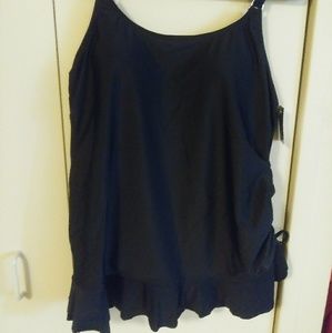 NWT Asymmetrical One Piece Swimdress